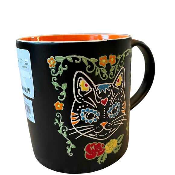 ELI + ANA 2022 Coffee Mug 21 oz Dia De Los Muertos Charlie Day Of The Dead Cat - Picture 12 of 15